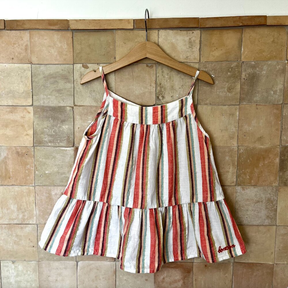 Bonton Girls Top Multi Color Stripe Size 8